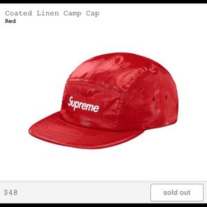 Supreme Linen Coated Camp Cap